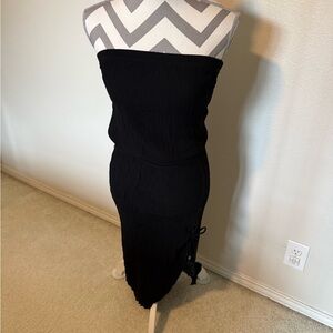 BECCA Black Strapless Cover up Dress